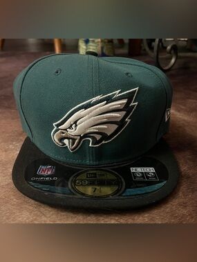 🦅 New Era Philadelphia Eagles Black Exterior Teal Interior 59FIFTY Fitted Hat